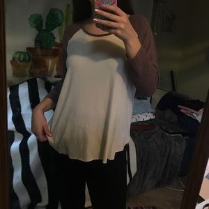 Comfy purple and cream shirt